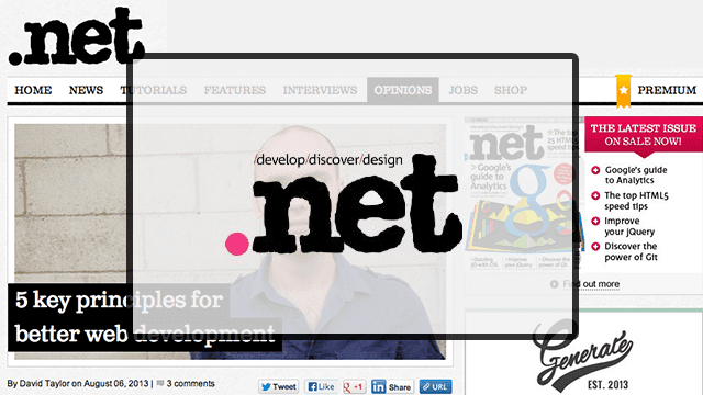 Five key principles for better web development - .net Magazine