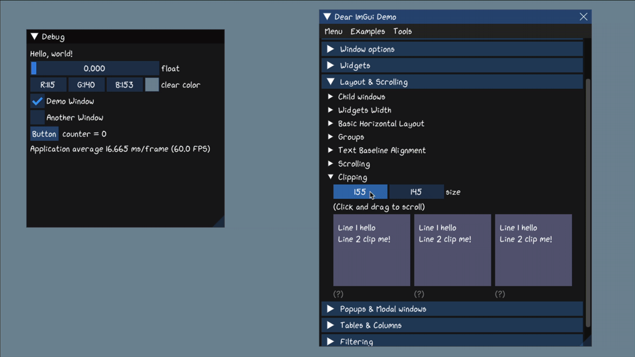 ImGui Clipping and Dragging